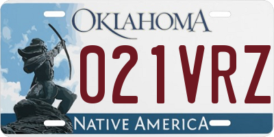 OK license plate 021VRZ