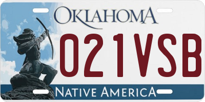 OK license plate 021VSB