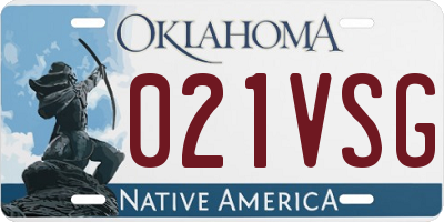 OK license plate 021VSG