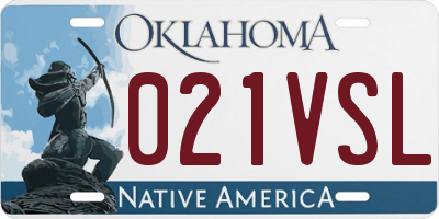 OK license plate 021VSL