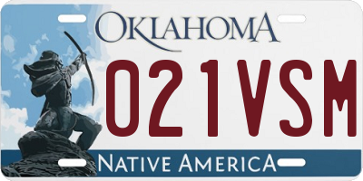 OK license plate 021VSM