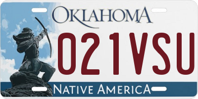 OK license plate 021VSU