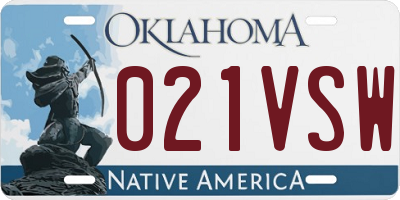 OK license plate 021VSW