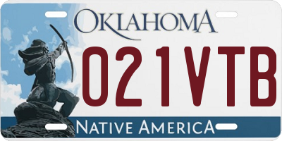 OK license plate 021VTB