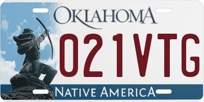 OK license plate 021VTG