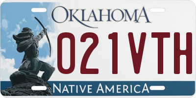 OK license plate 021VTH