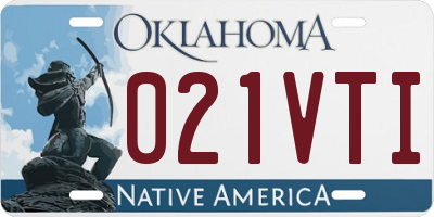 OK license plate 021VTI
