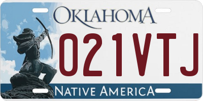 OK license plate 021VTJ