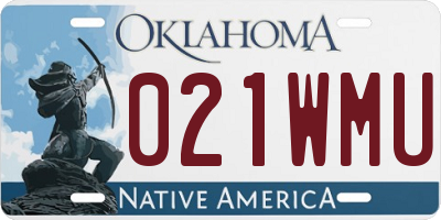 OK license plate 021WMU