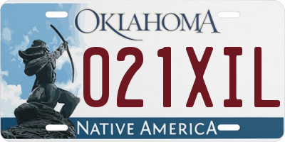 OK license plate 021XIL