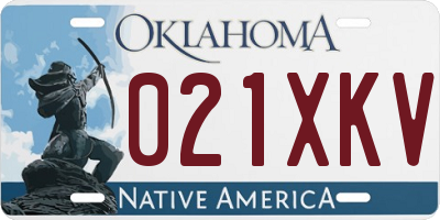 OK license plate 021XKV