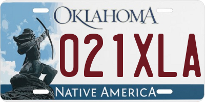 OK license plate 021XLA