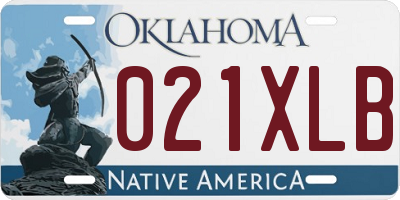 OK license plate 021XLB