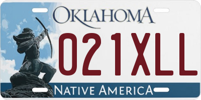 OK license plate 021XLL