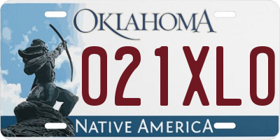 OK license plate 021XLO