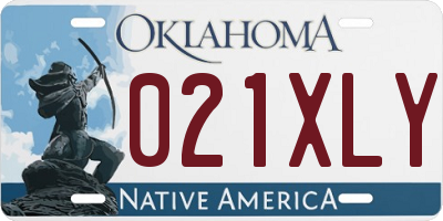 OK license plate 021XLY