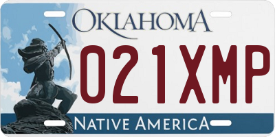 OK license plate 021XMP