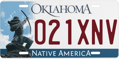 OK license plate 021XNV