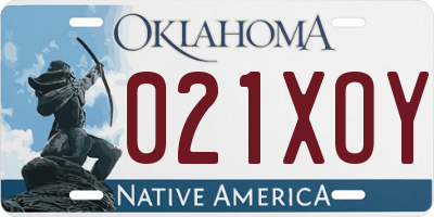 OK license plate 021XOY