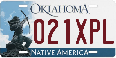 OK license plate 021XPL