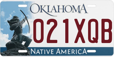 OK license plate 021XQB