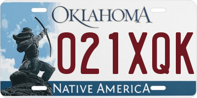 OK license plate 021XQK