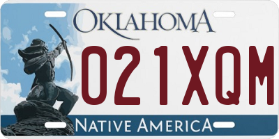 OK license plate 021XQM