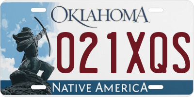 OK license plate 021XQS