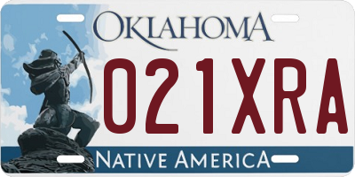 OK license plate 021XRA