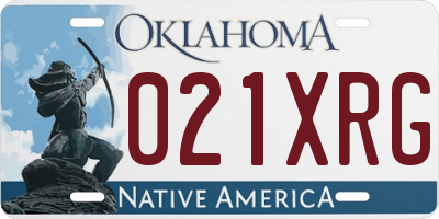 OK license plate 021XRG