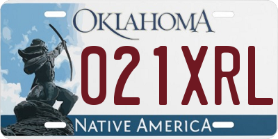 OK license plate 021XRL