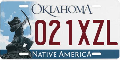 OK license plate 021XZL