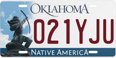 OK license plate 021YJU
