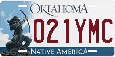 OK license plate 021YMC