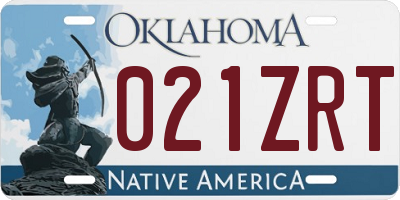 OK license plate 021ZRT