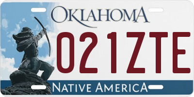 OK license plate 021ZTE