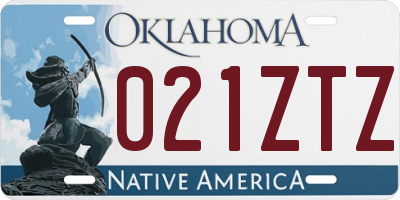 OK license plate 021ZTZ