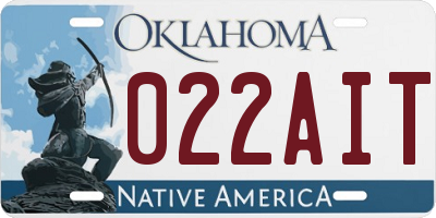 OK license plate 022AIT