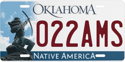 OK license plate 022AMS