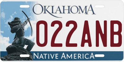 OK license plate 022ANB