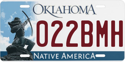 OK license plate 022BMH