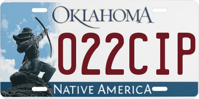 OK license plate 022CIP