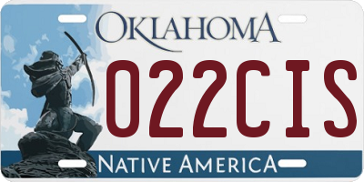 OK license plate 022CIS