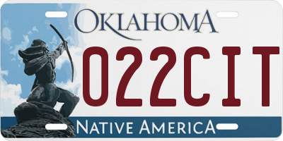 OK license plate 022CIT