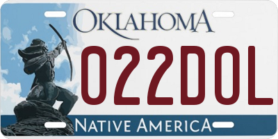 OK license plate 022DOL