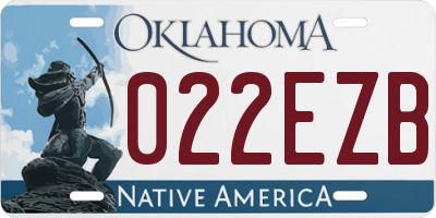 OK license plate 022EZB