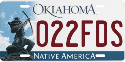 OK license plate 022FDS