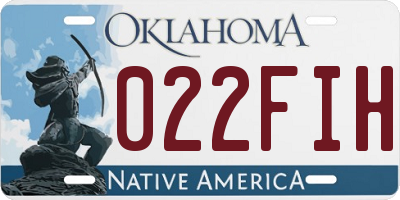 OK license plate 022FIH