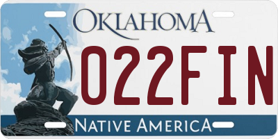 OK license plate 022FIN