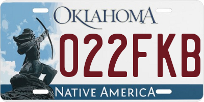 OK license plate 022FKB